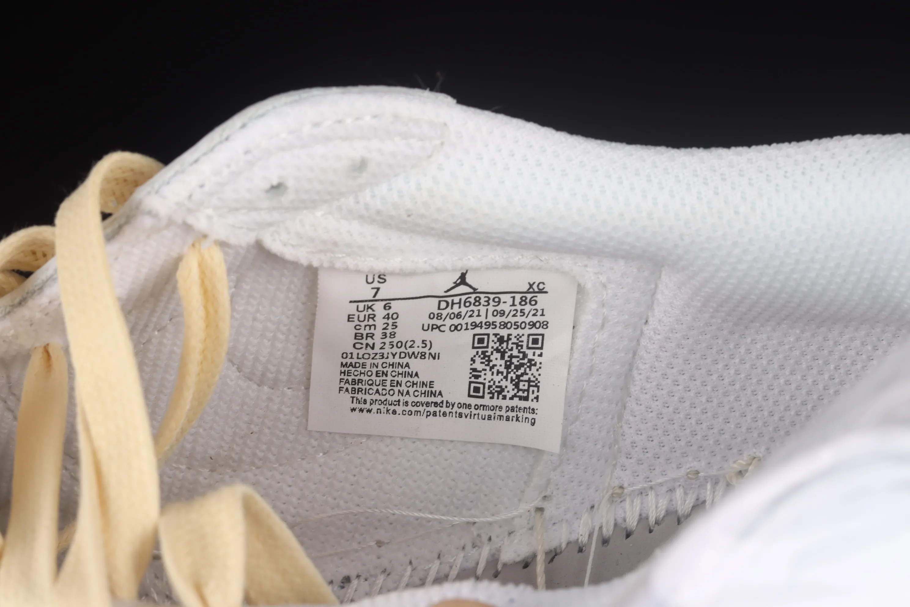 All categories Air Jordan Jordan series basketball shoes Air Jordan 1 Low Travi Scott x Fragment x Air Jordan 1 Low OG SP AJ1 Joe 1 Barb White Yellow Blue DM6839-186